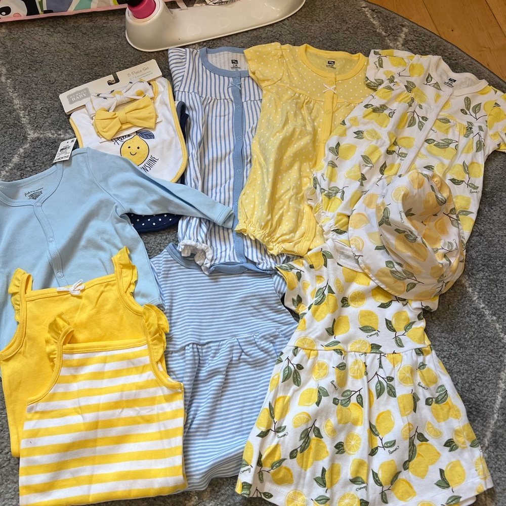 Hudson Baby Lemon Print Bundle